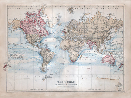The World on Mercator’s Projection - Print - Stomping Grounds