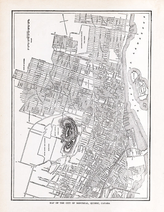 Map of The City of Montreal, Quebec, Canada - Print - Stomping Grounds