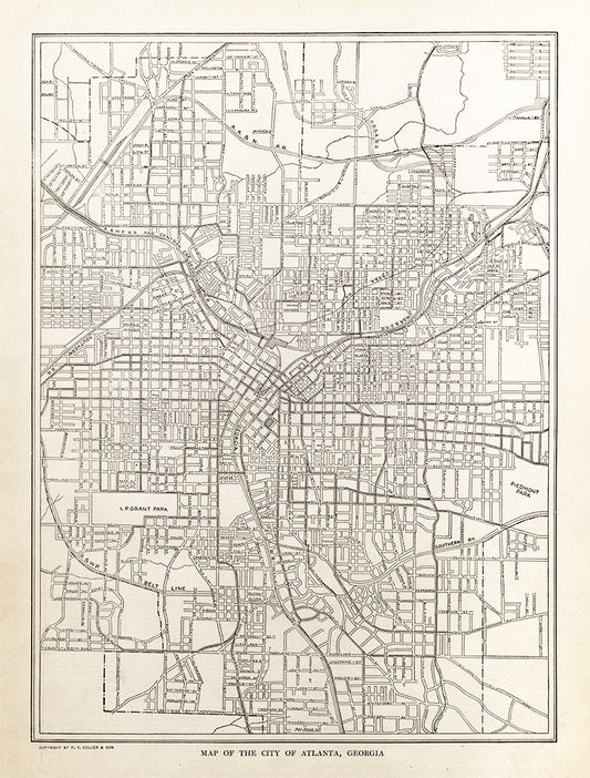 Map of Atlanta, Georgia - Print - Stomping Grounds