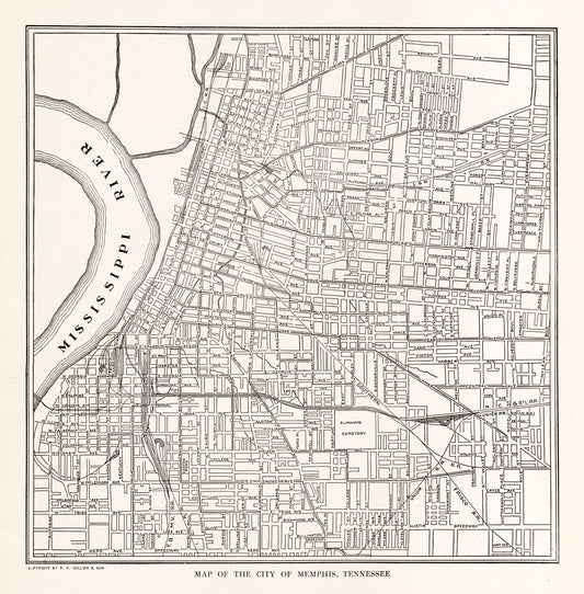 Map of The City of Memphis, Tennessee - Print - Stomping Grounds