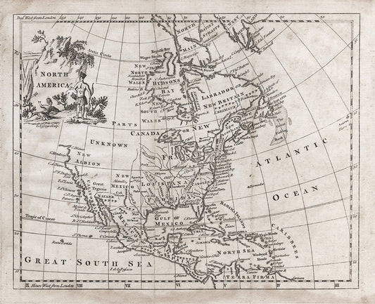 Colonial Map of North America - 1764 - Print - Stomping Grounds