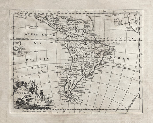 1764 Map of South America - Print - Stomping Grounds