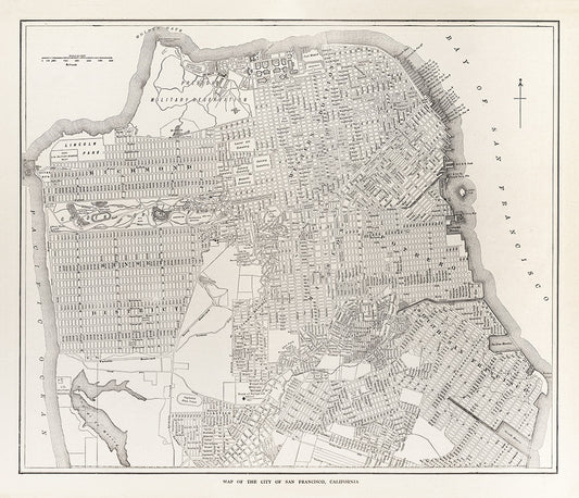 Map of the city of San Francisco, California - 1923 - Print - Stomping Grounds