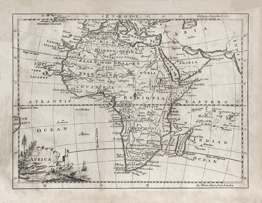 1764 Africa Map - Print - Stomping Grounds