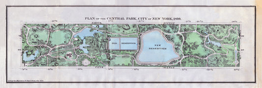 Plan of the Central Park, City of New York, 1860 - Print - Stomping Grounds