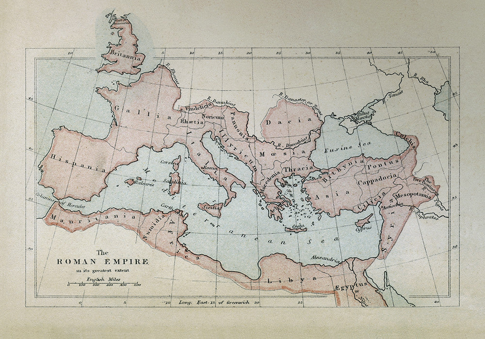 The Roman Empire in its Greatest Extent - Print - Stomping Grounds