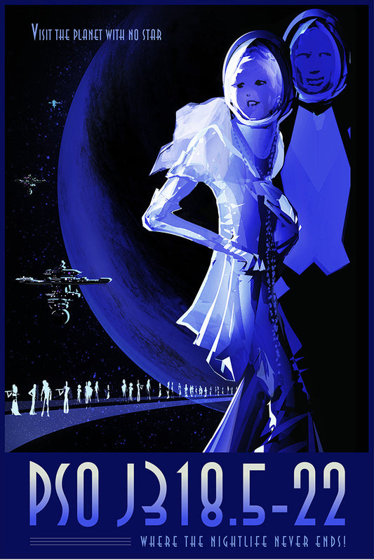 PSO J318.5-22 – NASA JPL Space Travel Poster - Print - Stomping Grounds
