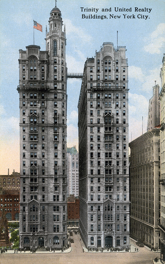 Trinity and United Realty Buildings, New York City - Print - Stomping Grounds