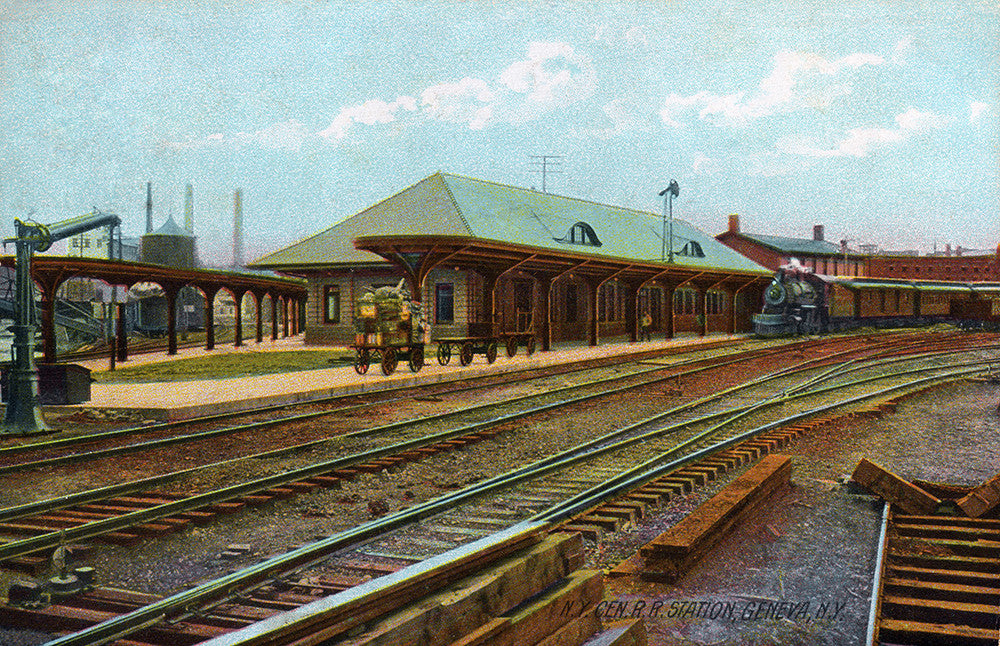 New York Central Railroad Station, Geneva, NY - Print - Stomping Grounds