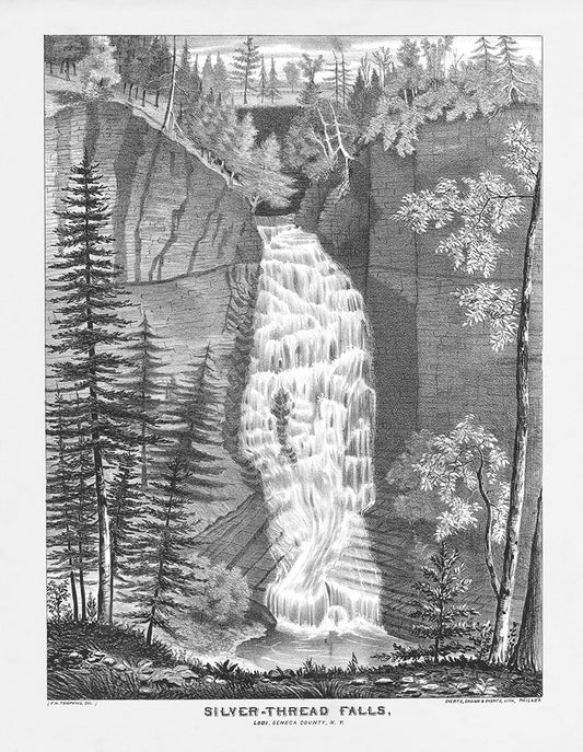 Silver Thread Falls, Lodi, Seneca Falls, NY - Print - Stomping Grounds