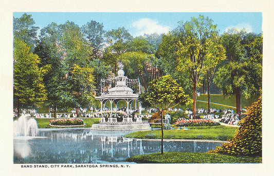 Band Stand, City Park, Saratoga Springs, NY - Print - Stomping Grounds