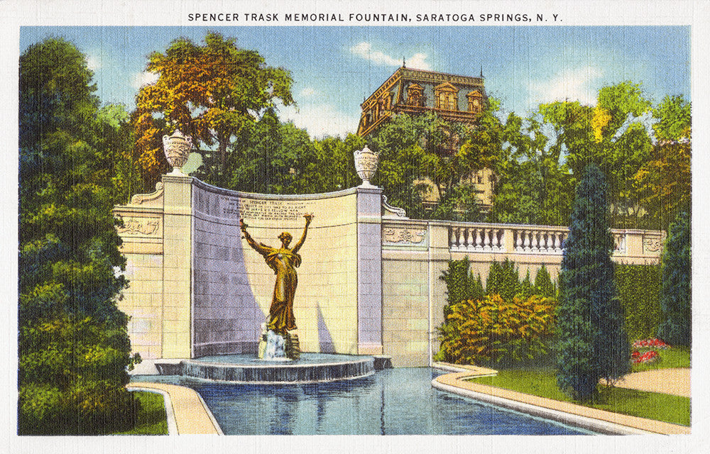 Spencer Trask Memorial Fountain, Saratoga Springs, NY - Print - Stomping Grounds