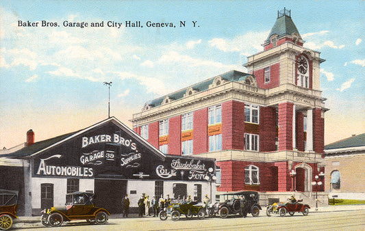 Baker Bros. Garage and City Hall, Geneva, NY - Print - Stomping Grounds