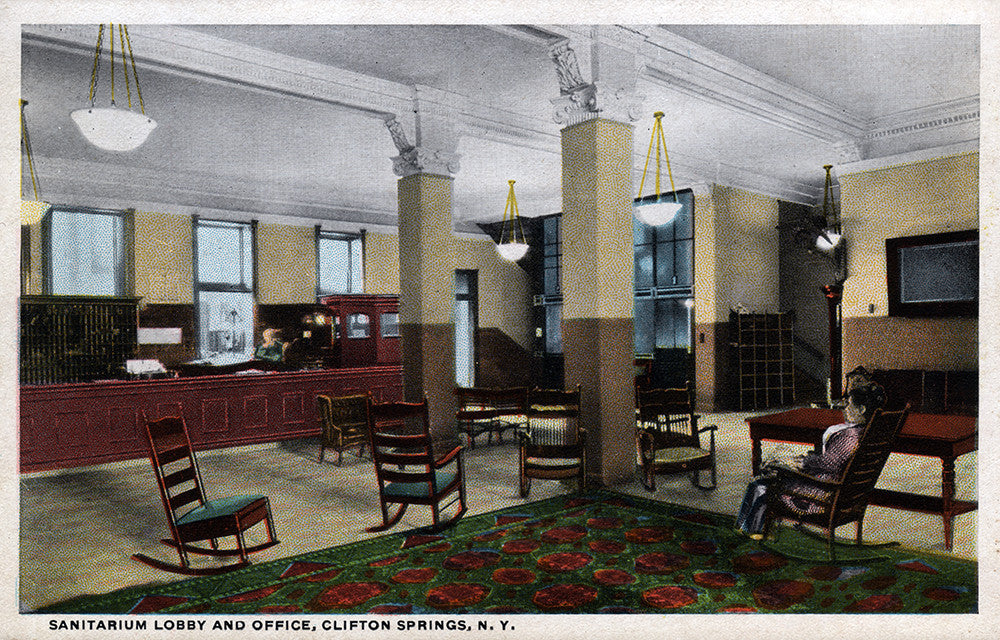 Sanitarium Lobby and Office, Clifton Springs, NY - Print - Stomping Grounds