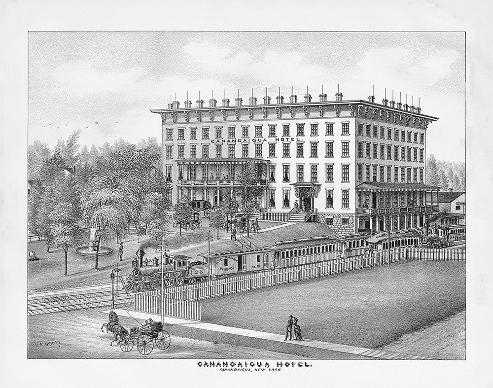 Canandaigua Hotel, Canandaigua, NY - Print - Stomping Grounds