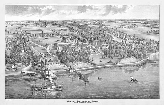 Willard Asylum for the Insane, Seneca Lake, Willard, New York - Print - Stomping Grounds