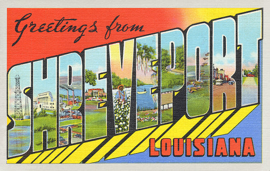 Greetings From Shreveport, Louisiana - Print - Stomping Grounds