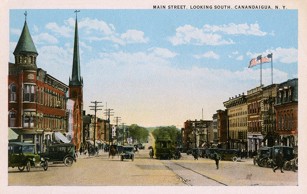 Main Street Looking South, Canandaigua NY - Print - Stomping Grounds