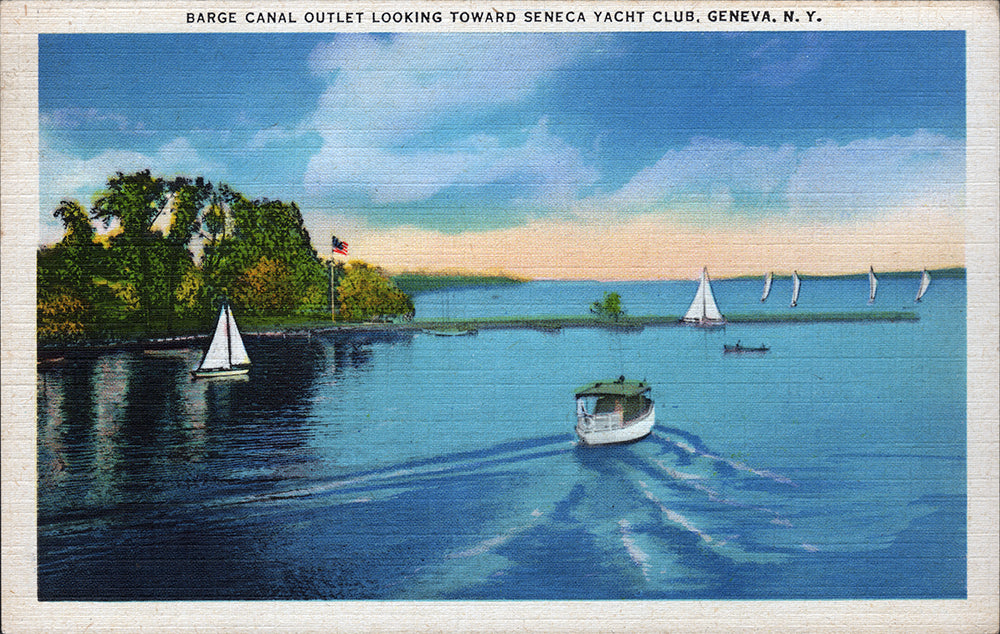 Barge Canal Outlet Looking Towards Seneca Yacht Club, Geneva NY - Print - Stomping Grounds