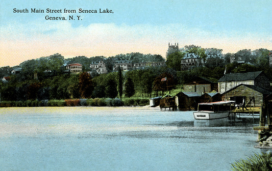 South Main St. From Seneca Yacht Club, Geneva, NY - Print - Stomping Grounds