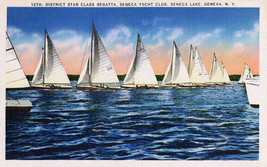 12th District Star Class Regatta, Seneca Yacht Club, Seneca Lake, Geneva NY - Print - Stomping Grounds
