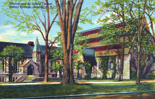 Library at St John's Chapel, Hobart College, Geneva NY - Print - Stomping Grounds