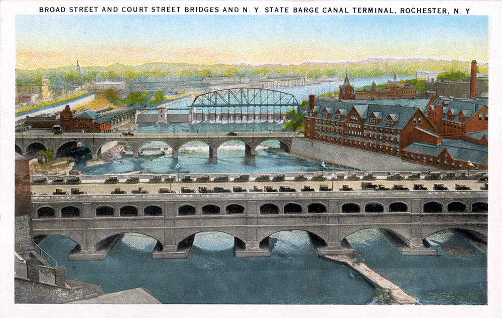 Broad Street and Court Street and NY State Barge Canal Terminal, Rochester, NY - Print - Stomping Grounds