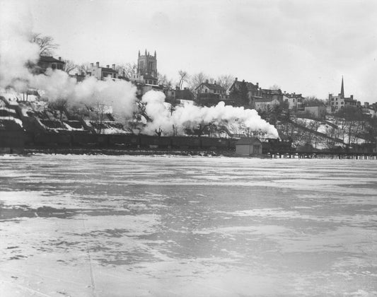 All Froze Over- Train From Seneca Lake - Print - Stomping Grounds