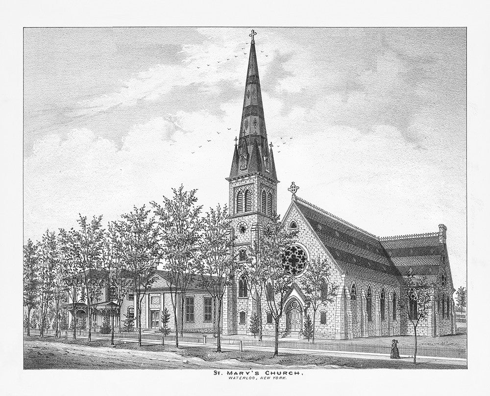 Saint Mary’s Church, Waterloo, NY - Print - Stomping Grounds