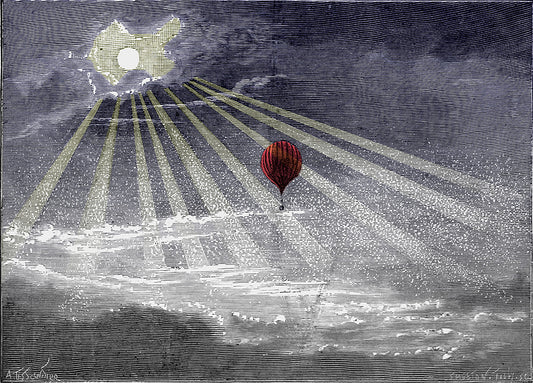 Snow Flakes in the Higher Regions of the Atmosphere Illuminated by Direct Sunshine - Print - Stomping Grounds