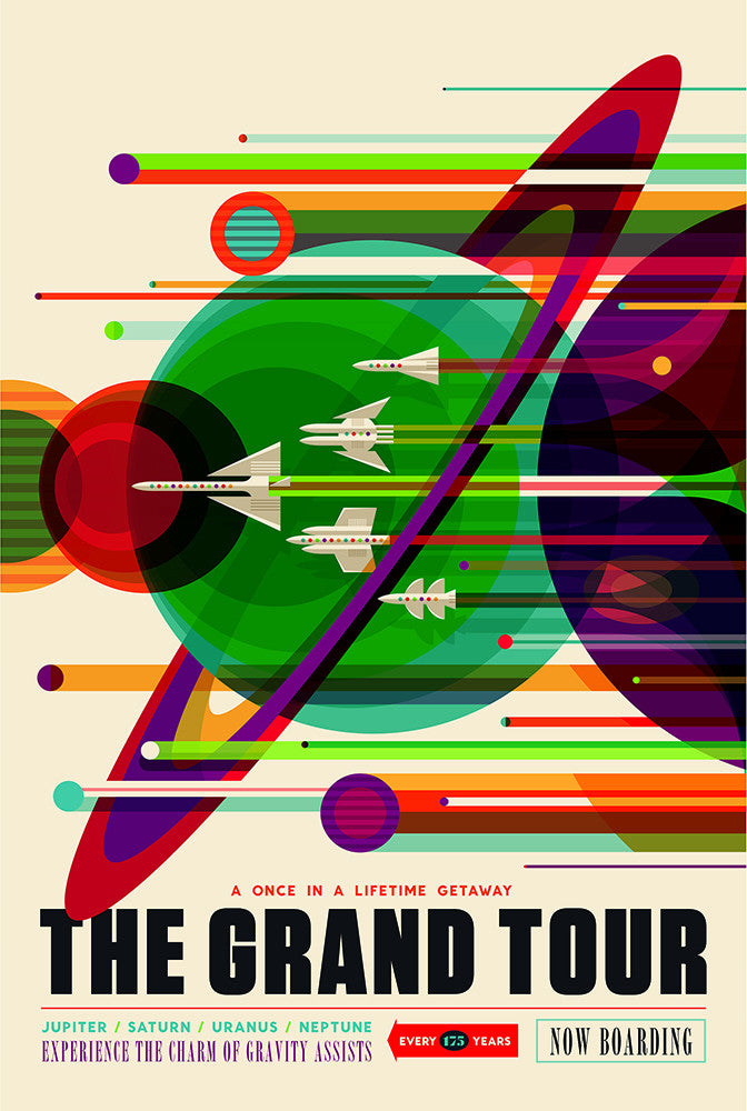 The Grand Tour – NASA JPL Space Travel Poster - Print - Stomping Grounds