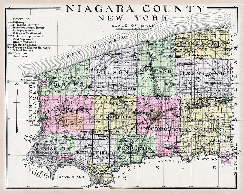 Niagara County, New York Map - Print - Stomping Grounds