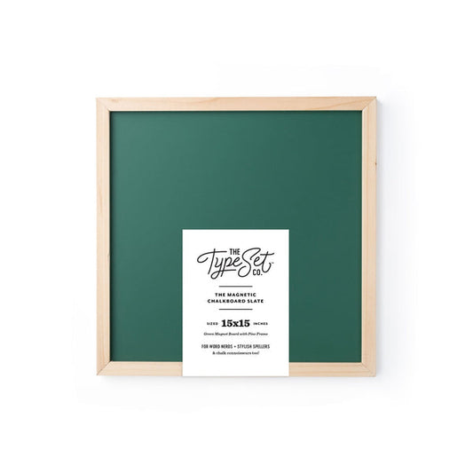 15 x 15 Magnetic Letter Board Slate - Green Chalkboard