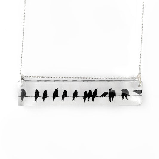Black Drop Designs - Landscape Crows Necklace