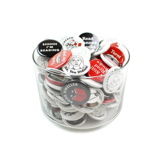 Seltzer Goods - Book Lover Buttons Assortment (132 Buttons)