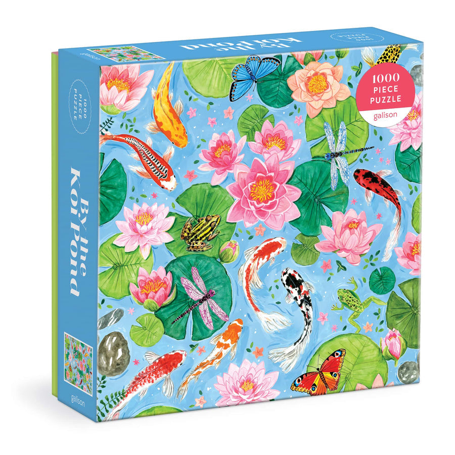 By The Koi Pond 1000 Piece Puzzle in Square Box