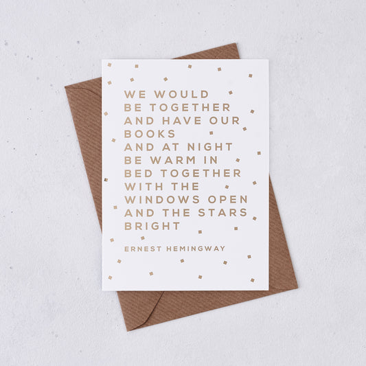 Bookishly - Together Hemingway Greeting Card