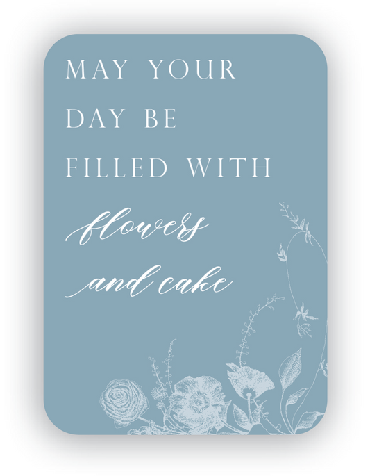 Flowers and Cake Minicard - Rust Belt Love Paperie
