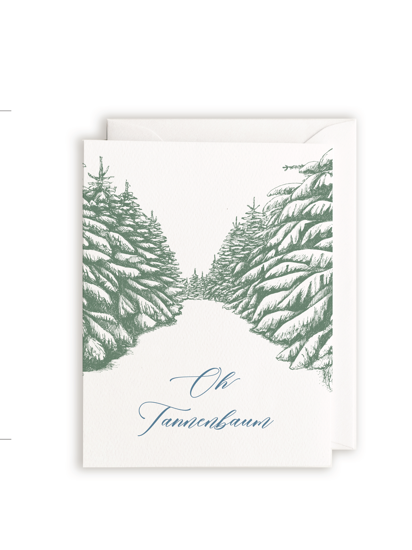 Rust Belt Love Paperie - Oh Tannenbaum Holiday Letterpress Greeting Card