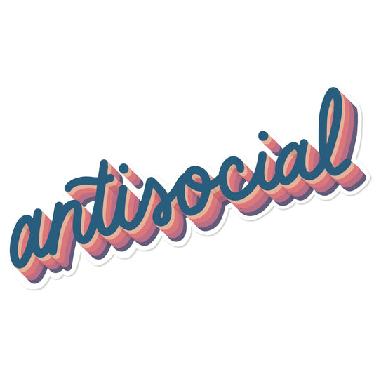 Slightly Stationery - Antisocial Sticker