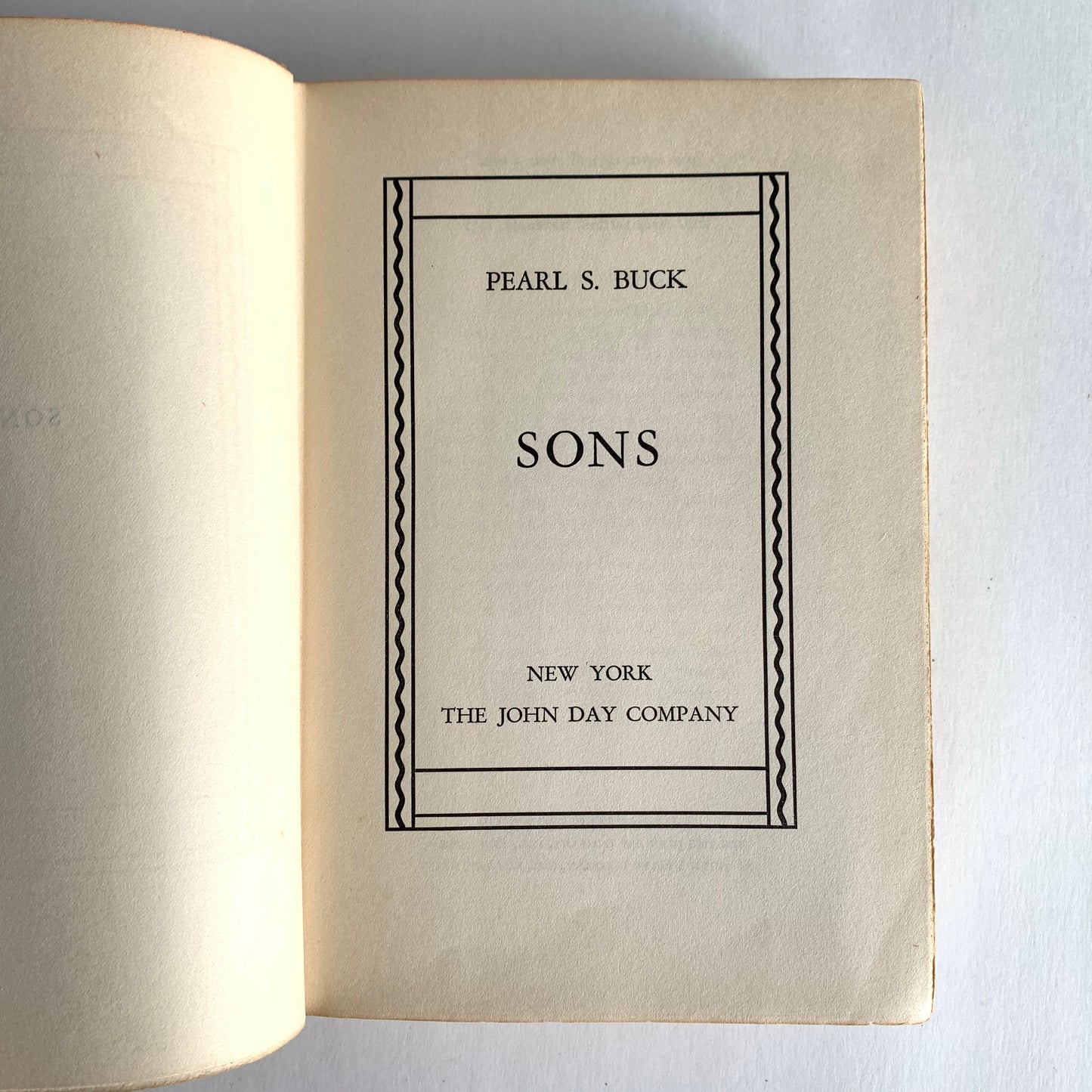 Vintage Book- Sons by Pearl S. Buck